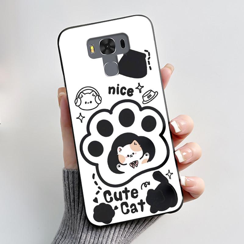 Case For Asus ZenFone 3 Max ZC553KL Capa Coque Cute Cartoon Printing Shell Protective Cover Soft Silicone Black Casing Funda