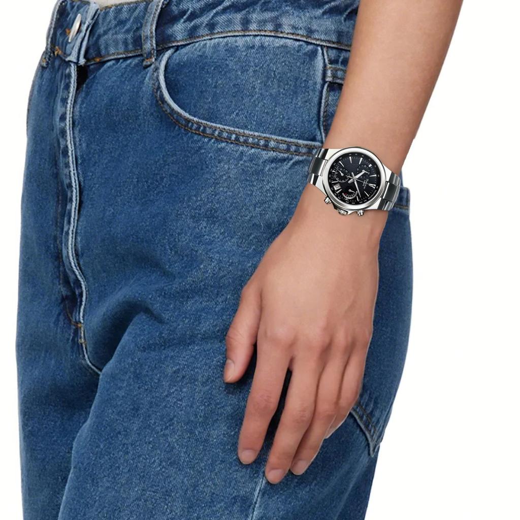 CASIO SHEEN Business Quartz Movement Stainless Steel Strap Watch Women's Watch Black Dial SHE-5019D-1A