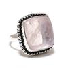 Rose Quartz Gemstone Handmade 925 Sterling Silver Jewelry Ring 7.5 SU-9992