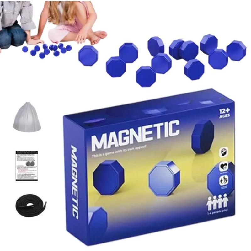 Party Games Magnetic Stones Game Interactive Magnet Board Strategy Game For Family Kids Adults Portable Magnetic Stones Play Set