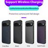 For Google Pixel 9 Luxury Wireless Magnetic Cover For Google Pixel 9 Pro XL Anti Fall Leather Carbon Fibre Acrylic Cases 9 Pro