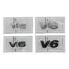 3D ABS Chrome Black V6 V8 Letters Car Rear Trunk Fender Emblem Badge Sticker Decals For VW Polo Golf Passat Touareg AccessoriesKD0