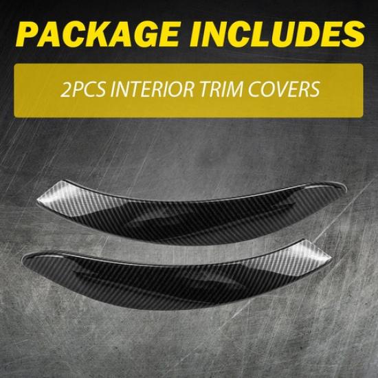2X Inner Door Handle Trim Covers For BMW 3 Series F30 F31 2013-2018 Carbon Fiber