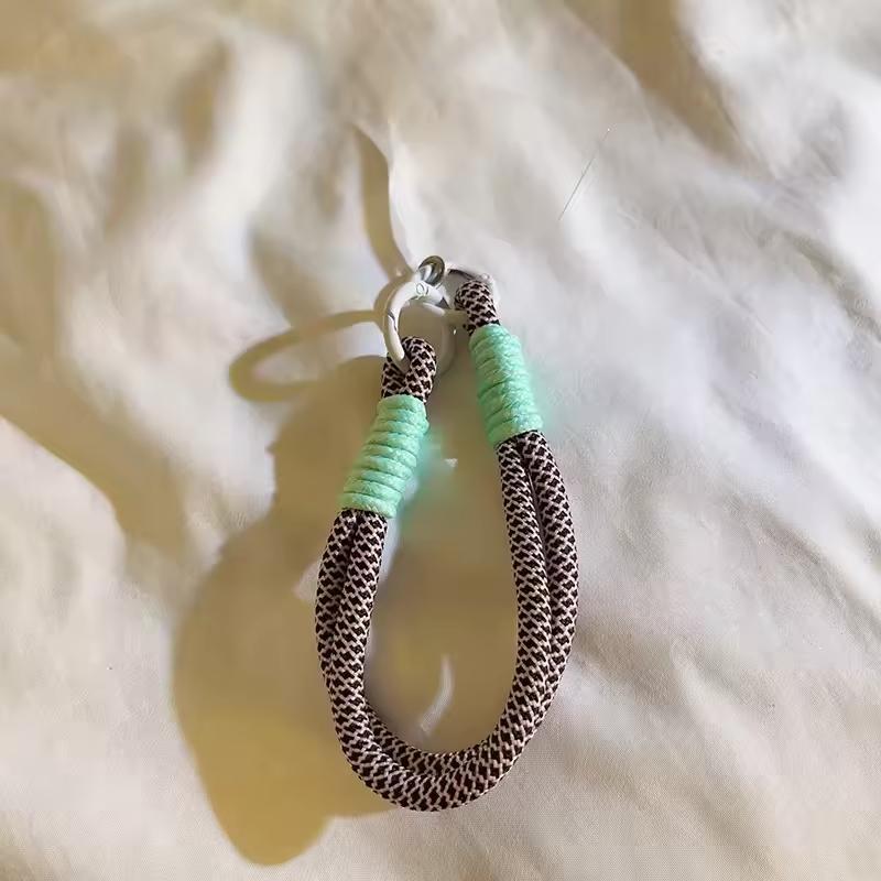 Party Gift Anti Loss Universal Short Wrist Strap with Patch Label Nylon Woven Color Hanging Rope Mobile Phone Lanyard Party Gift