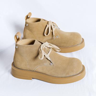 Fashion Real Leather Men Casual Luxury Boots British Retro Short Shoes Outdoor Tooling Desert Boots Classics Comfy Anti-slip Ankle Boots