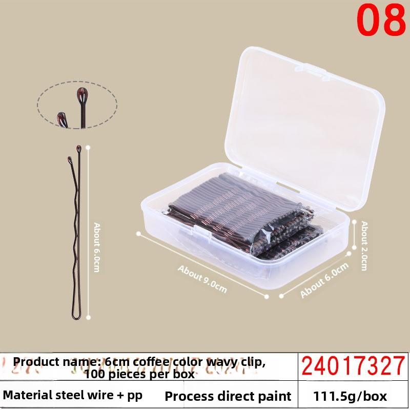 Black Steel Clip Box Contains A Straight Clip for The Bride's Updo Hairstyle Bangs Clip Wavy Hair Clip and Hair Accessory