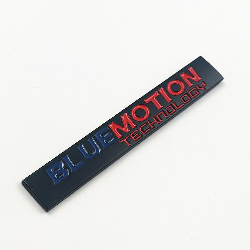3d Metal JK14 Chrome Black Logo Bluemotion Emblem Car Front Grill Badge Trunk Decal For VW Polo Golf Bluemotion Sticker Accessories