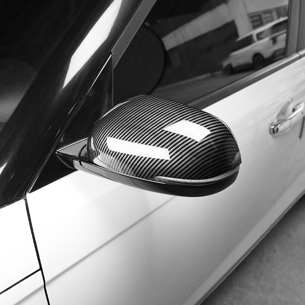 For Kia Soul -2025 GT Version Bright Black Side Door ABS Rearview Mirror Cover Trim Car Exterior Parts Rearview Mirror Shell