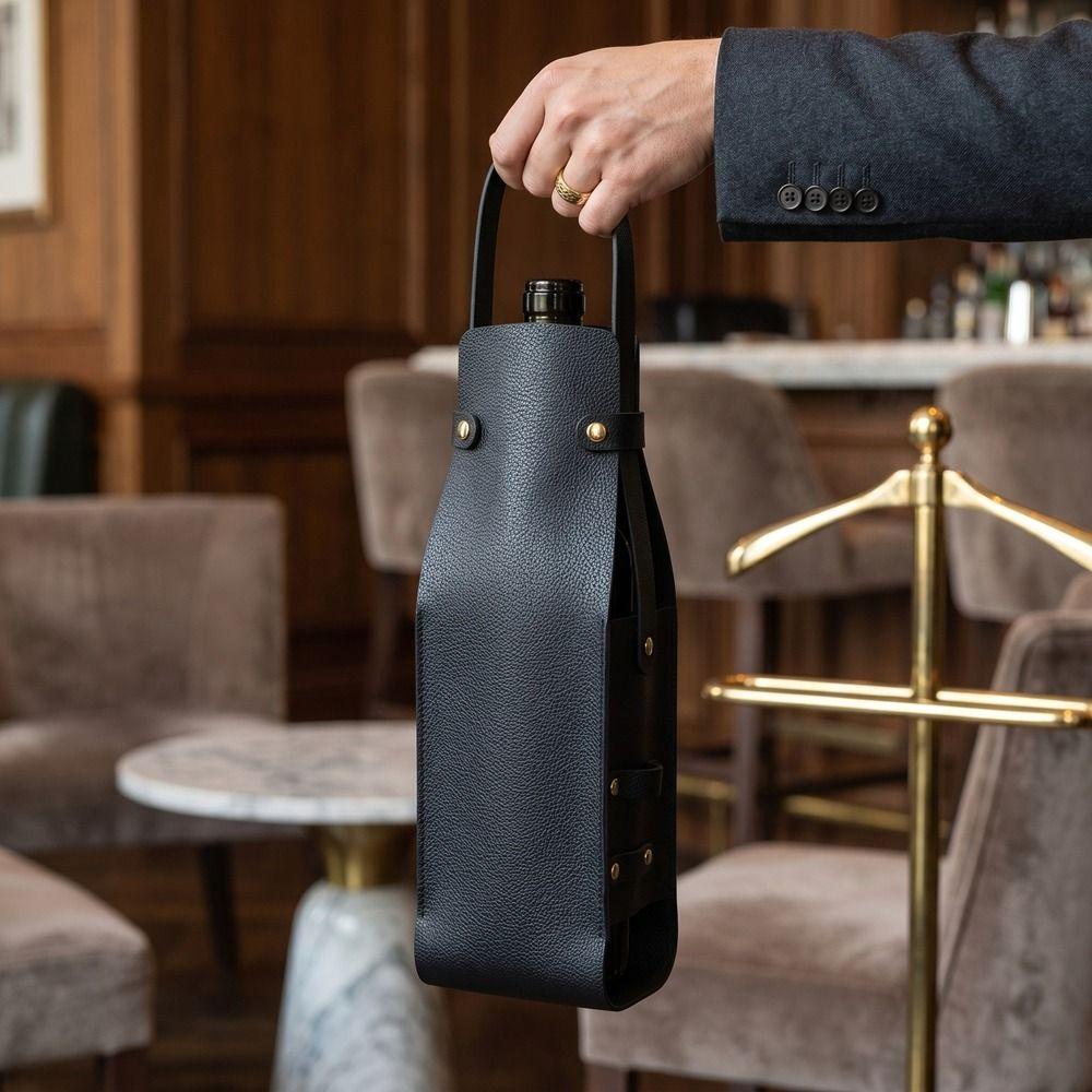 Waterproof PU Wine Tote Lightweight Champagne Beer Gift Bags Portable Wine Bag Wedding