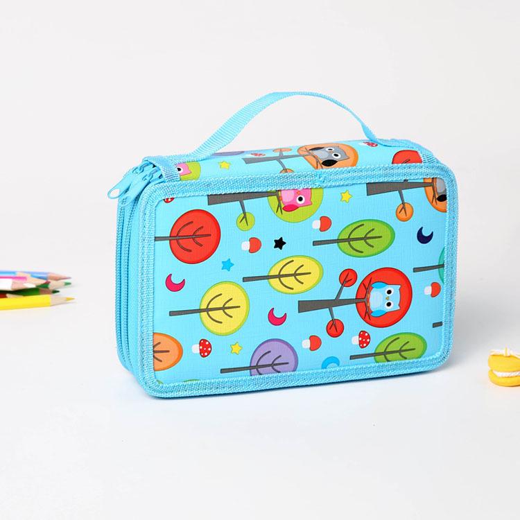 32 Holes Pencil Bag PU Waterproof Material Large Capacity