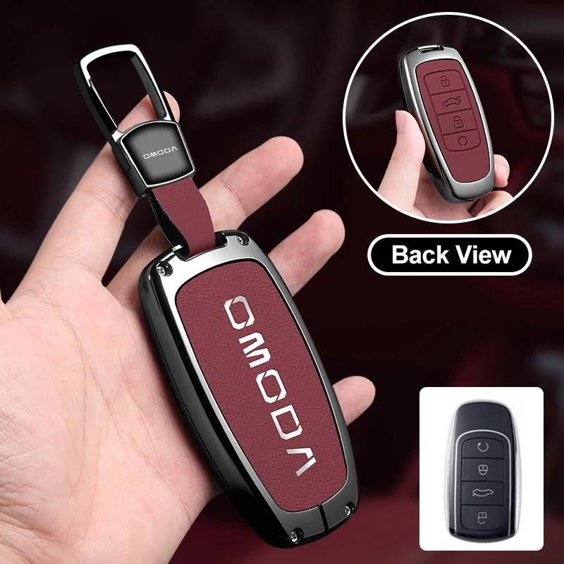 Car Key Case Bag for Chery Omoda C5 E5 C9 Omoda 5 9 EV PHEV 2025 Key Chain Protective Cover Smart Remote Key Protection Shell