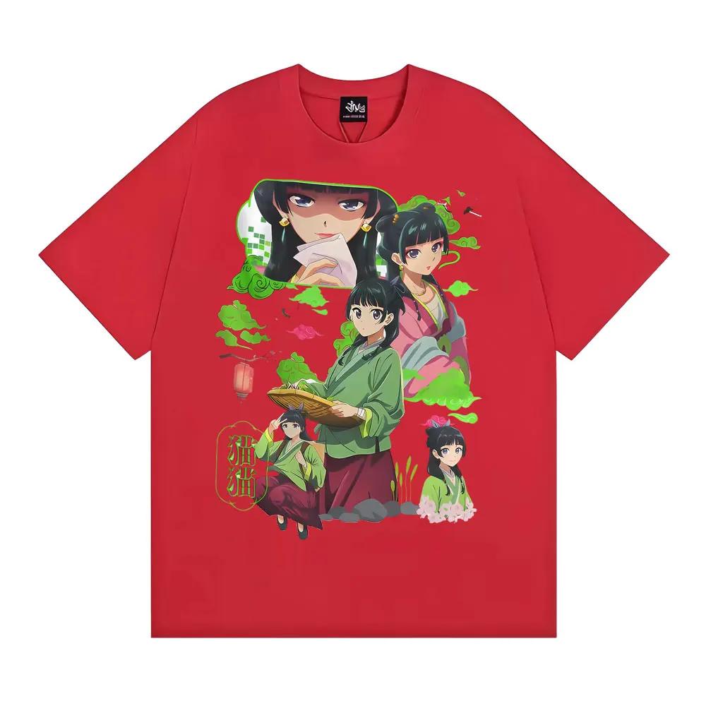 Pharmacist Diary Cute Anime T-shirt for Women Retro Harajuku Short Sleeve T-shirt Casual O-neck Loose Fit T-shirt