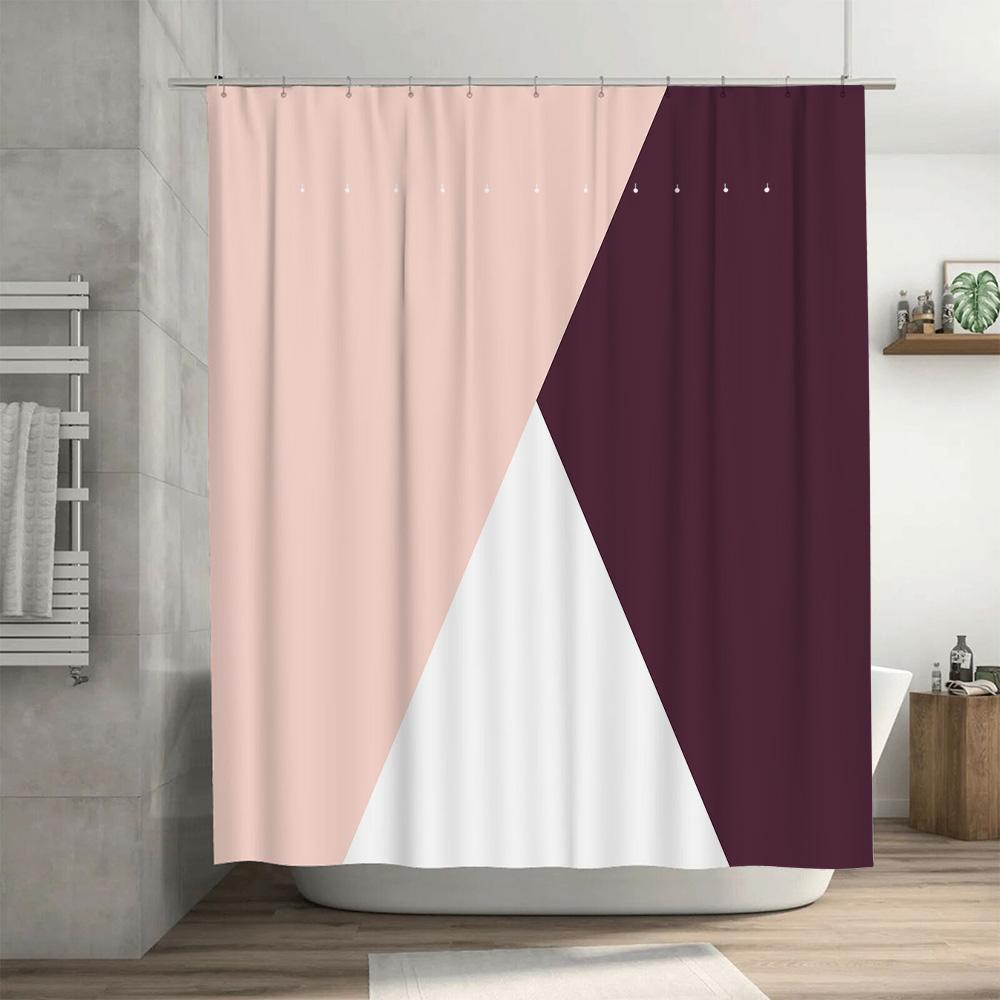Vibrant Floral Print Shower Curtain Dark Navy Color with Red Berry Embellishments Bathroom Decor Accessories for Home Decoration