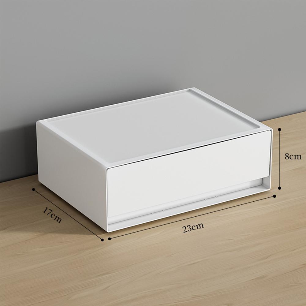 

1/2/3 Layers Desktop Drawer Type Storage Box Stackable Storage Drawers Stationery Cosmetic Organizer Sundries Holder For Home
