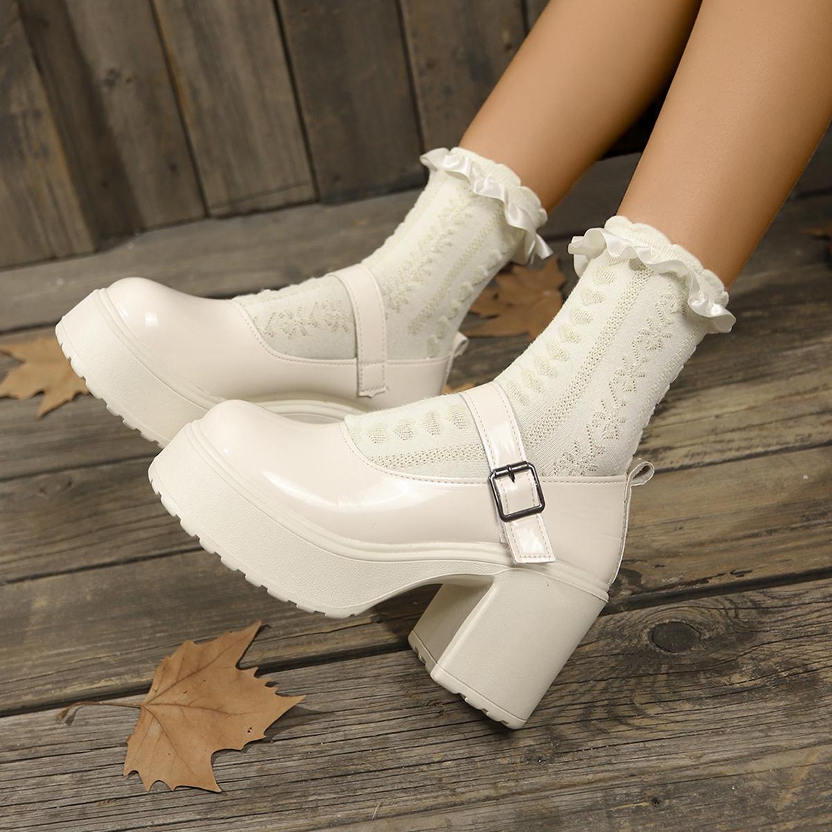 Женские туфли-лодочки Модные элегантные туфли на платформе с высоким каблуком Женские — фото 5