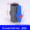 PVC Ball Valve for Water and Fish Tanks - 50mm Threaded Pipe Joint Valve Switch