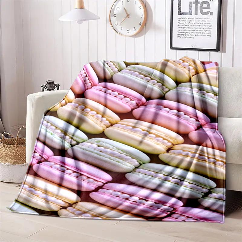 1PC Food Elements printed blanket, all season lightweight home office outdoor nap multifunctional blanket A2