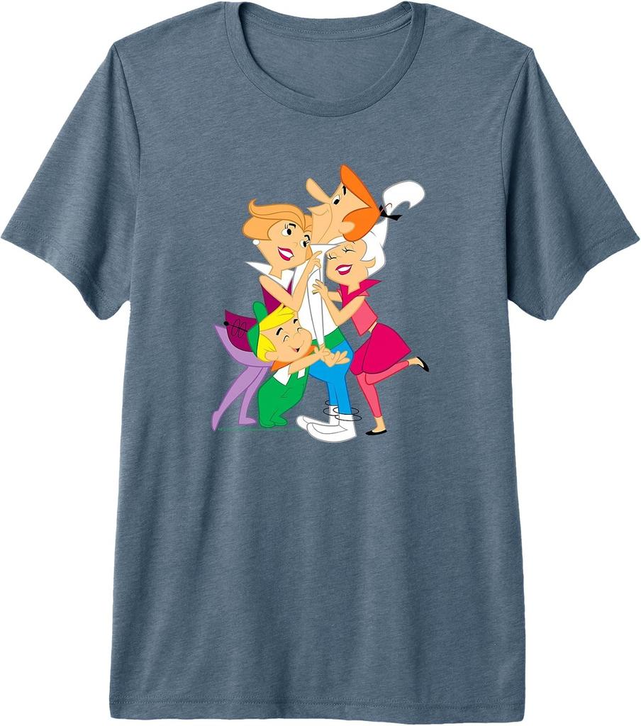 Jetsons Family Group Hug Premium Tri-blend T-Shirt for Fans