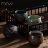 Kung Fu Tea Cup Single Cup Ceramic Master Cup Teacup Handmade Cool Vintage Coarse Pottery Tea Cup Small Tea Cup Tea Bowl Teacups