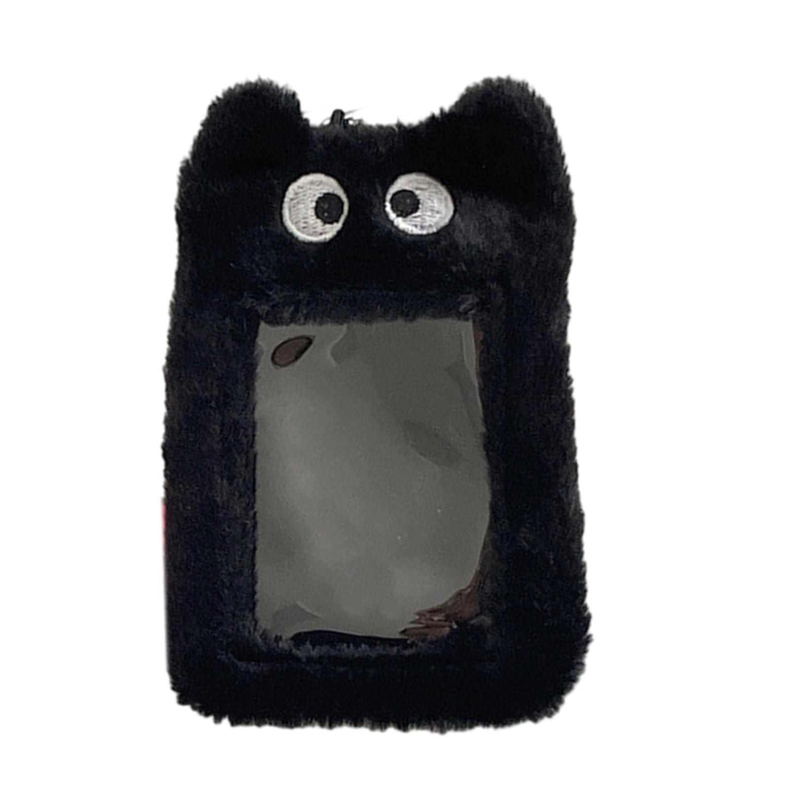 Cute Rabbit Plush Photocard Holder Photo Card Protective Cover Case Keychain Pendant 3Inch Photo Protector Stationery