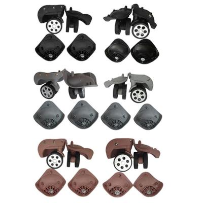 4 Stück Gummi-Trolley-Rollen Ersatz für Gepäckbox 60x12mm/55x12mm Schwerlast-Kofferrolle 360 Grad Schwenkbares Set