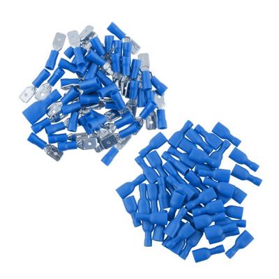50Pairs Insulated Spade Electrical Crimp Wire Cable Connector Terminal Kit