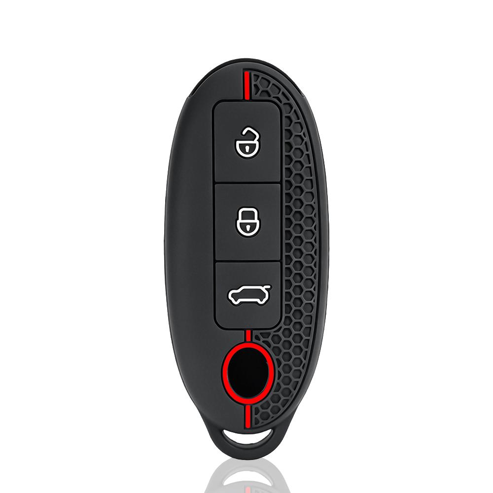 3 Buttons Car Key Case Cover Shell Fob For Dongfeng Nammi 01New Engery High Level Silicone Keychain Protective Accessories