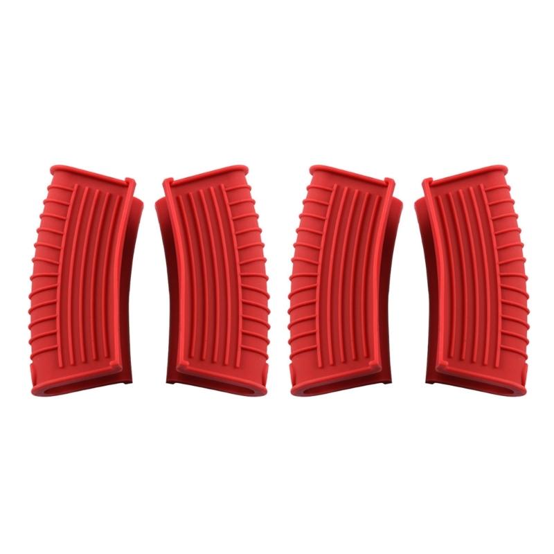 

Food Grade Silicone Cookware Handle Protectors Heatproof Design With Textured Outer For Various Bowls красный