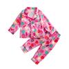 Boys' And Girls' Long Sleeved Pajama Cardigan Set, Casual Home Clothes Two Piece Set
