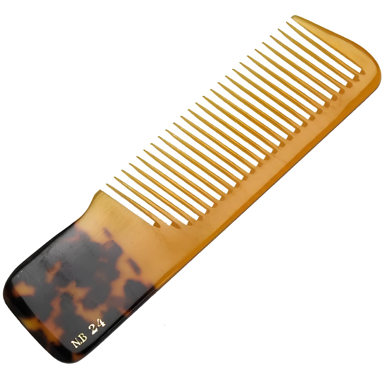 

NB Новая расческа из черепахового панциря 24 Jumbo с угловой ручкой