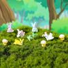 Rabbit Paradise: Cute Cartoon Rabbit Miniature Garden Ornaments - Colorful Resin Accessories & Crafts
