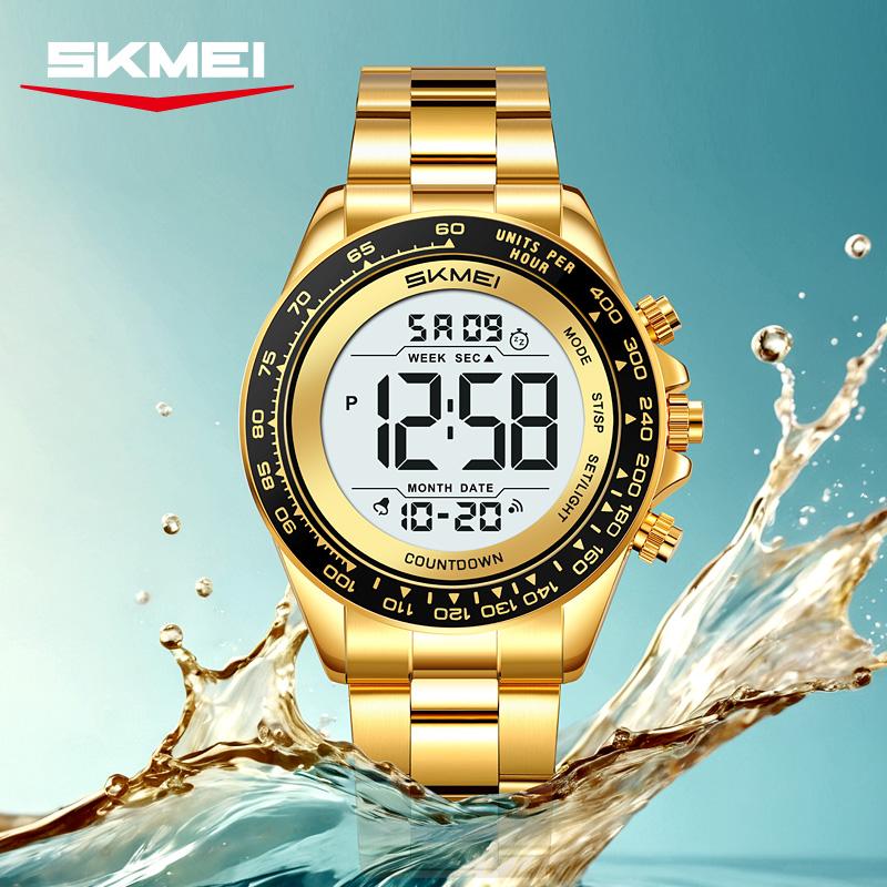 Skmei 2659 Fashion New Arrival Man Digital Watch Stylish Stainless Steel Band Luminous Multifunction Low Moq Casual Watch Design