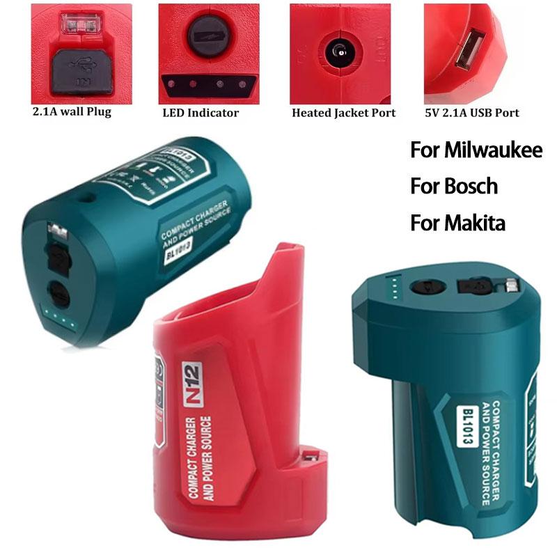 For Makita 10.8V 12V with USB Type-C DC Battery Adapter for Makita 10.8V Battery BL1013 BL1014 Charger Adapter Fast Charging  10