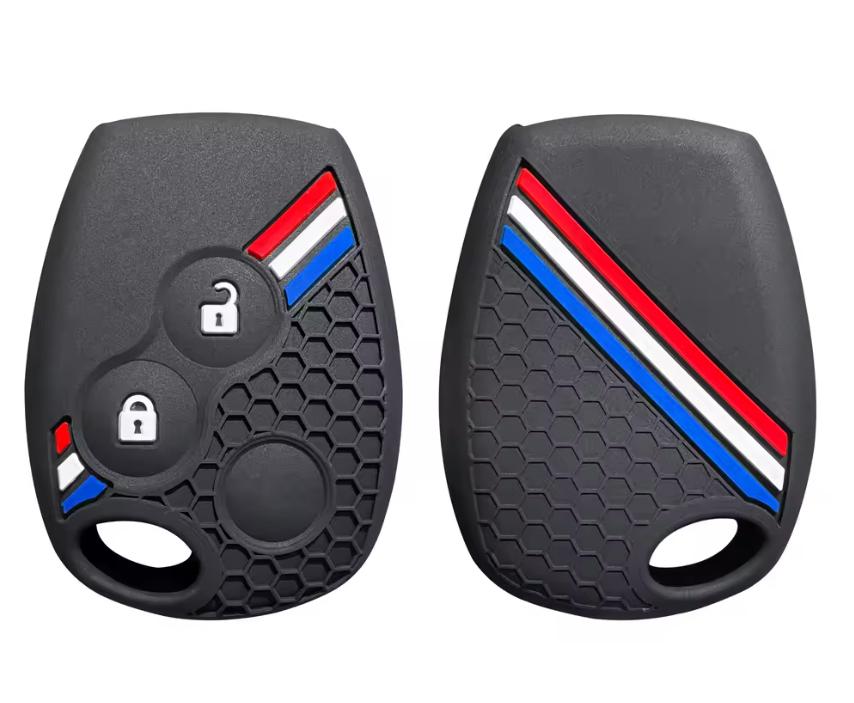 Silikon Schlüsselhülle Halter Schlüsselhülle für Renault Clio 3 Logan 2 Dacia Duster Sandero Stepway Lada Largus für Nissan Almera Terrano