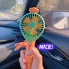 Pineapple Carrot Handheld Fan Press Misting Summer Cooling Fan Lightweight Portable Travel Outdoor Manual Mist Spray Personal Fan