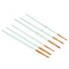 6pcs Paint Brush 6 Sizes Convenient Practical Reliable Durable Light Green Handle Drawing Supplies for Artists