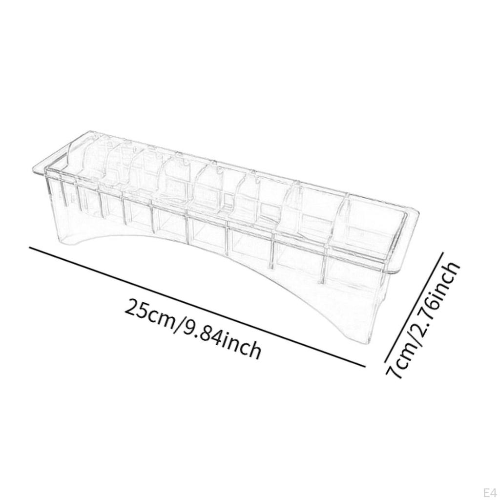 Aufbewahrungsbox für Führungskämme, Halter für Aufsätze für Haarschneidemaschinen, Zubehör, vielseitiger Behälter mit 10 Fächern, Limit