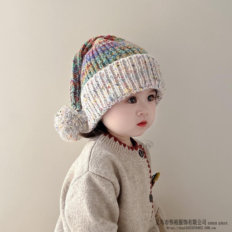 Kids Winter Warm Knitted Set Pom‑pom Hat Scarf Gloves 3‑Pcs Set Or Single Beanie Hat Windproof Ear Protection For Boys Girls Cold Weather Outdoor