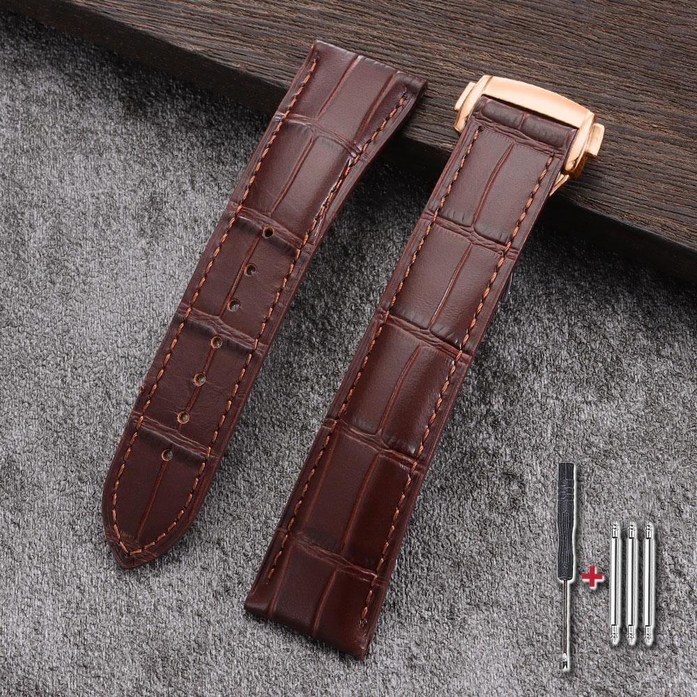 19mm 20mm 21mm 22mm for Omega Seamster Watch Original Leather Watch Strap Solid Steel Deployant Clasp Bamboo Leather Watch Bands
