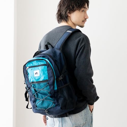 Logo Spark Expandable Bungee Cord Backpack, Black, Large
