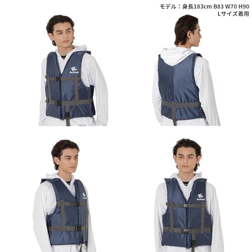 REEFTOURER Adult Snorkeling Vest with Secure Buoyancy and Crotch Strap, Navy, Size L, RA8002