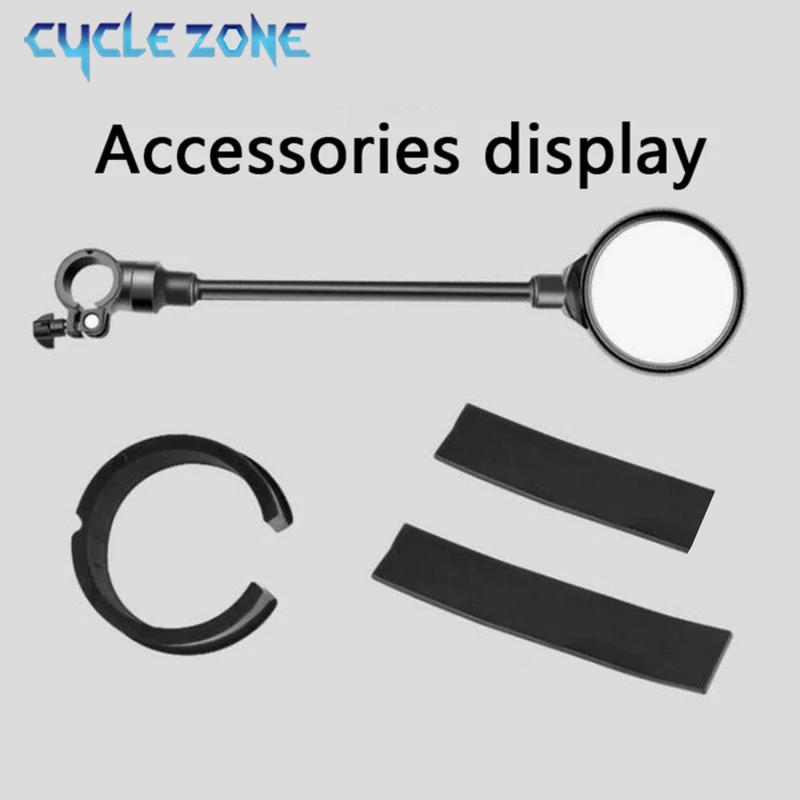 Bicycle Mirror Bike Handlebar Rearview Mirror Rotatable and Adjustable Wide Angle Rear View Shockproof Convex Mirror Universal