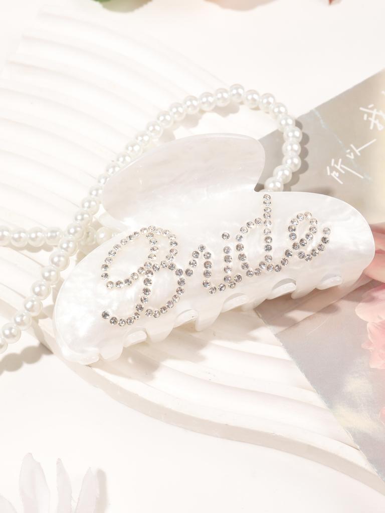 Large Hair Claw Clips for Women Rhinestone Acetate HairClips for Thick Thin Hair Bridesmaid Gifts, Wedding & Valentine's Day