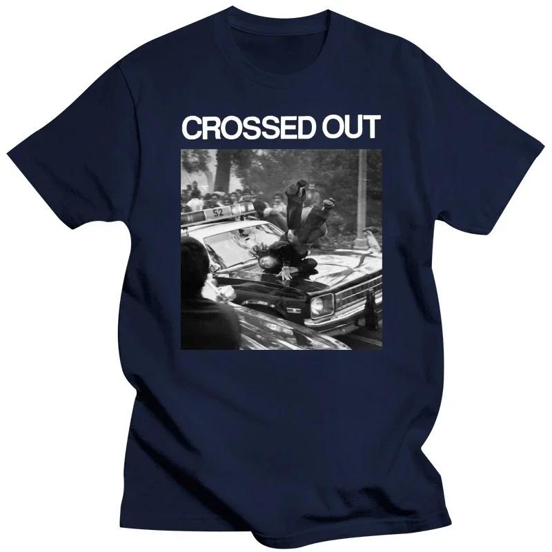Crossed Out V10 Demo 91 Tshirt Black Powerviolence Grindcore All Sizes S3XL Design T Shirt UnisexS High Quality TOP TEE