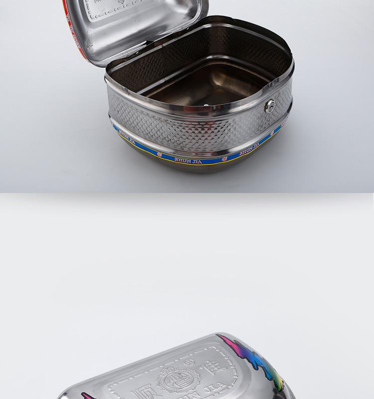 Premium Stainless Steel Motorcycle Tail Box with Thickened Screw Fixing