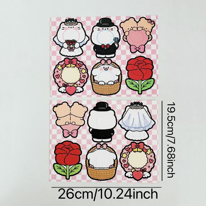 Qixi Wedding Cartoon Lollipop Card: Inspirational Blessing & Encouragement Greeting for Guests