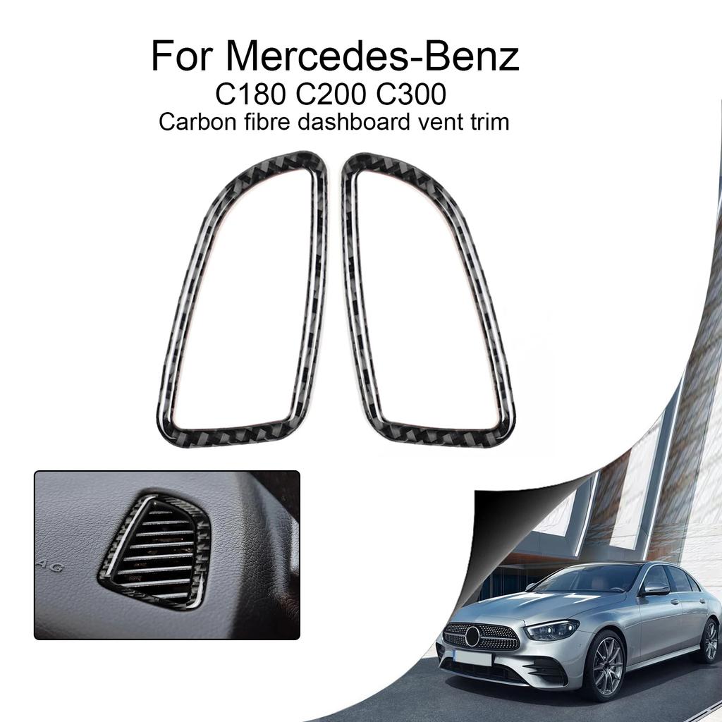 Carbon Fiber Dashboard Air Vent Trim for Mercedes W205 C180 C200 C300 C GLC Class 2015-2022