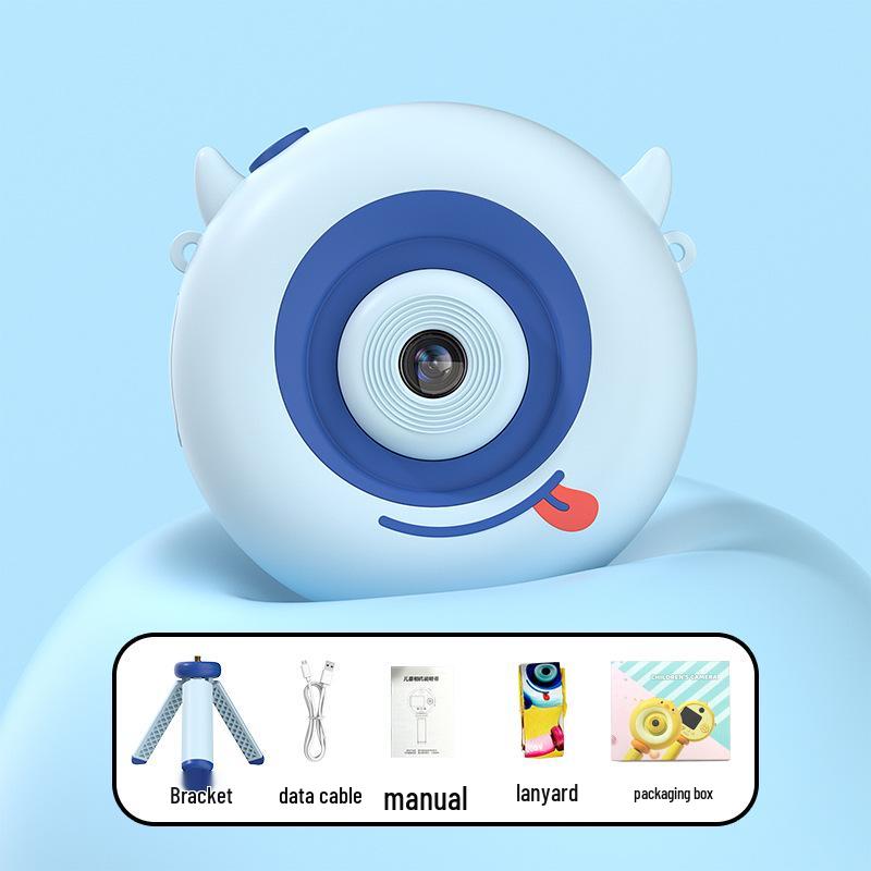 Children s Mini HD Digital Camera with Cartoon Rabbit Design & Crossbody Strap