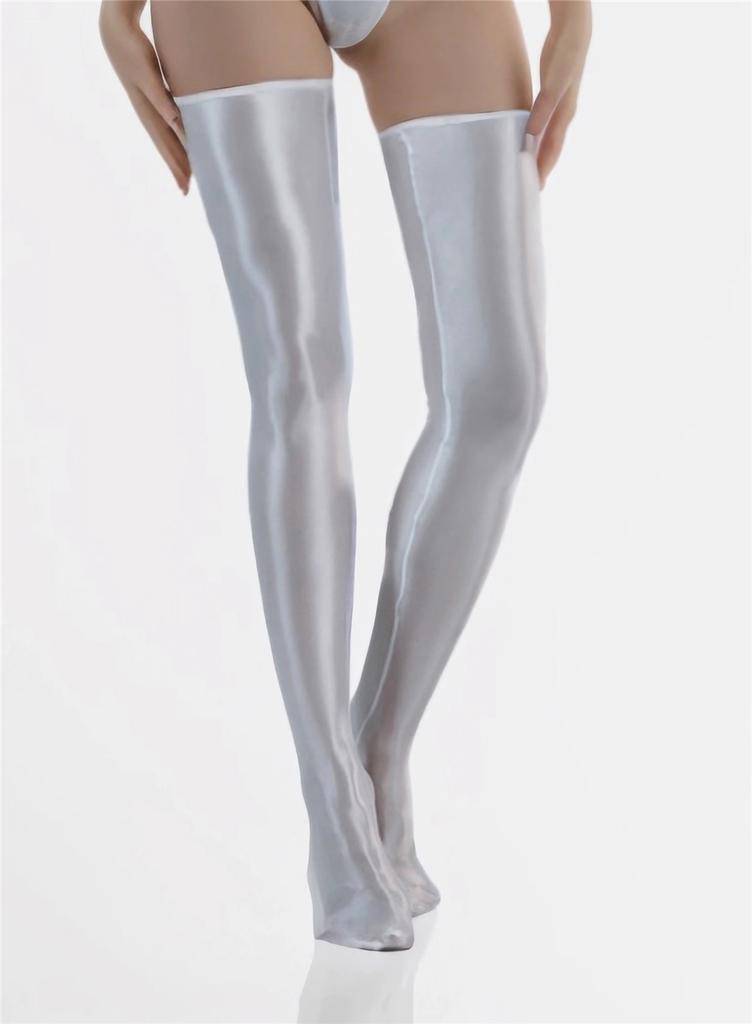 Sexy Women Candy Color Stain Smooth High Cut Bodysuit Oil Glossy Shiny Elastic Tights Shapping Leotard Backlesss One Pieces