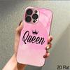 enCrown 2DFlat For iPhone17 18 16 15 14 13 12 11 Pro Max XS XR 8 7Plus Phone Cover Shockproof Protective Back Cover